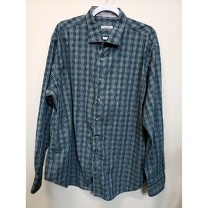 Novecento Men's Cotton Shirt XXL long sleeve  Geometric Italy